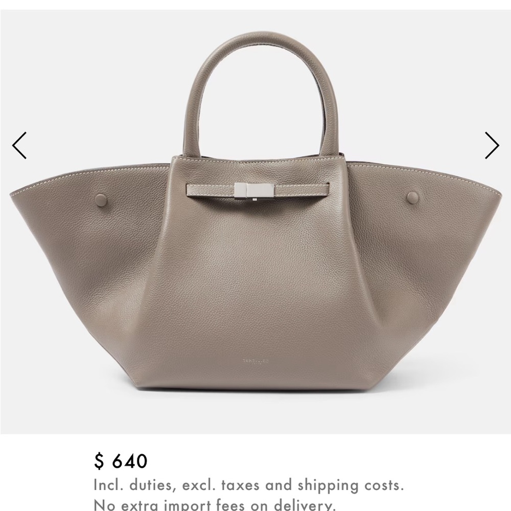 Demellier midi tote gray